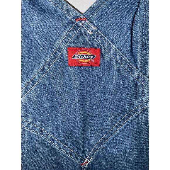 Dickies Mens Bib Overalls Blue Denim Cargo 42X30 100% Cottom - Picture 6 of 8